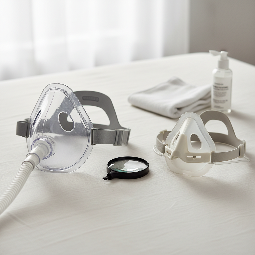 صورة توضيحية عملية مرتبطة بموضوع الفرق بين Full Face Mask و Nasal Mask: دليل شامل لاختيار أفضل قناع لجهاز CPAP أو BiPAP