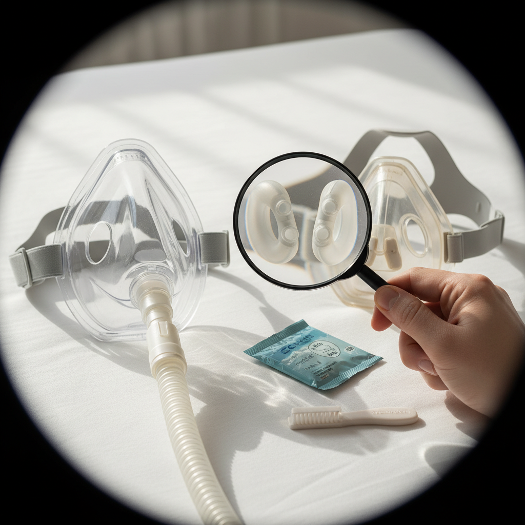 صورة توضيحية عملية مرتبطة بموضوع الفرق بين Full Face Mask و Nasal Mask في أجهزة CPAP وBiPAP: دليلك العملي للاختيار الصحيح